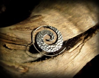 silver earrings *hammered*