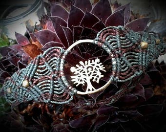 flower/tree/seed of life or Om macrame bracelet/anklet