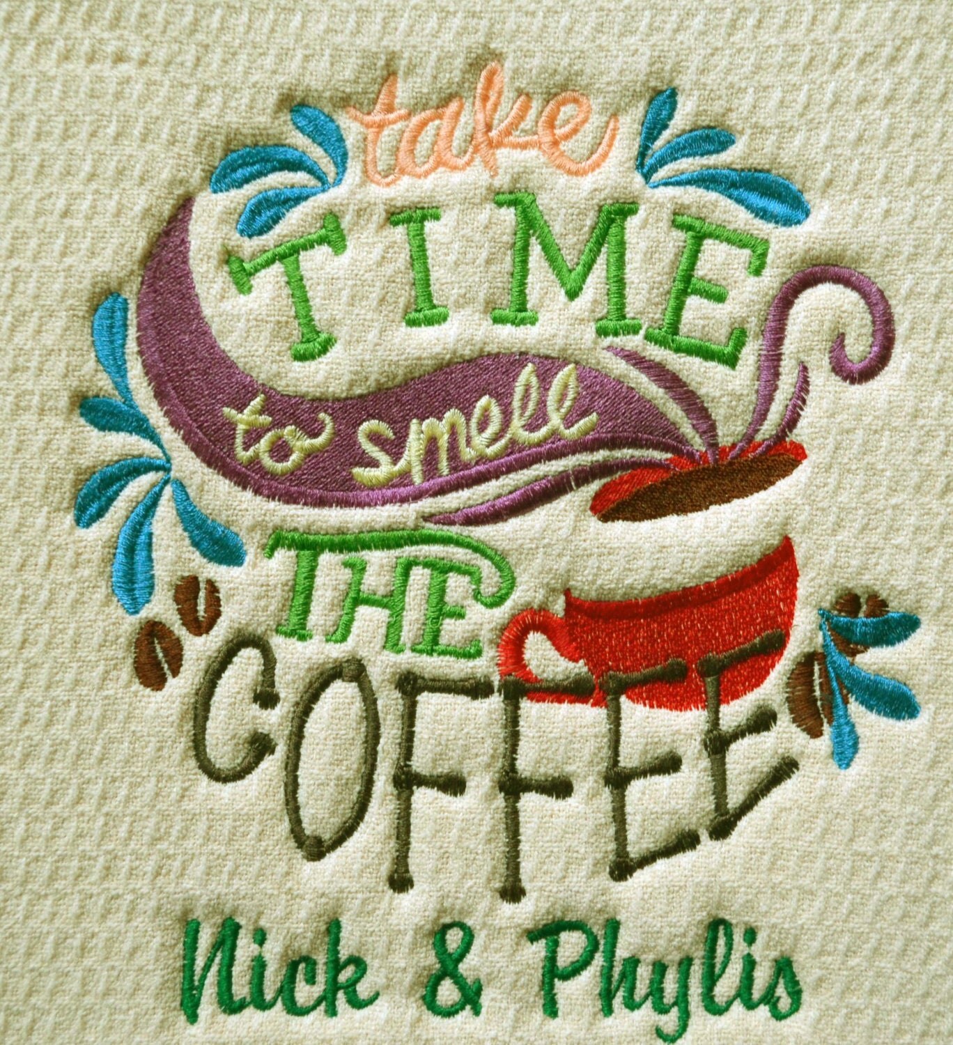 Custom Coffee Pot Mat Coffee Mat Coffee Decor by HandbagsByDyana