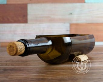 Upcycled Wine Bottle Planter