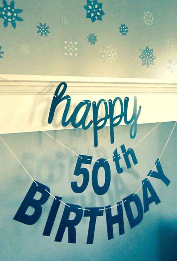 Happy 50th Birthday Happy 50th Birthday Banner Contemporary