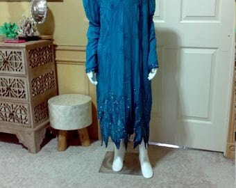 Stenay Blue Sequin Dress/Sequin Beaded Dress/Art DecoVintage sequin dress/cocktail dress,beaded dress,Flapper dress 22