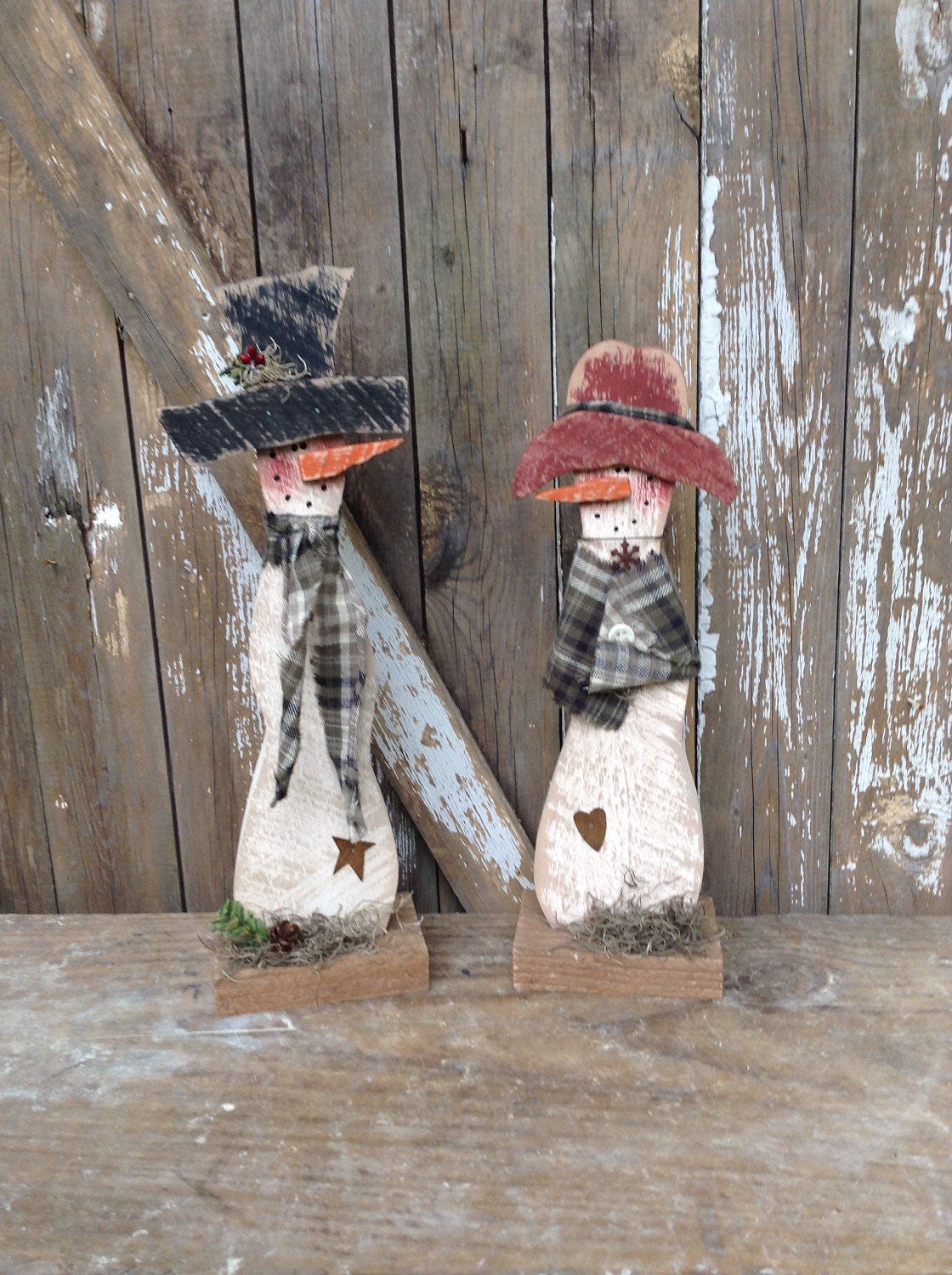 Primitive Snowman Country Primitive Wood Snowman Primitive