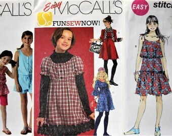 CLEARANCE SALE! Lot of 9 GIRLS Uncut,Factory Folded Sewing Patterns. 4 sz 7,8,10,12,14. 2 sz 12-14. 2 sz 7-16. 1 sz 10-16. 7, Rated Easy
