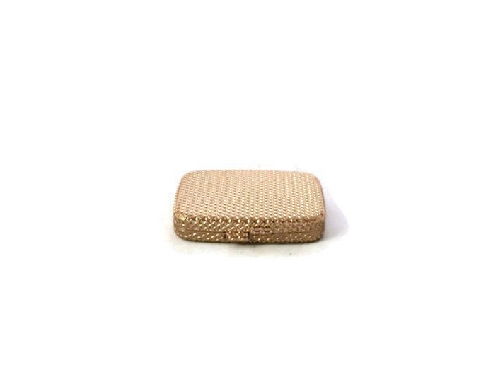 Vintage Revlon Gold Tone Compact Vtg Revlon Love Pat Mirror Facial Powder Refillable Compact Creamy Ivory Delicate Ivory Facial Powder 0630
