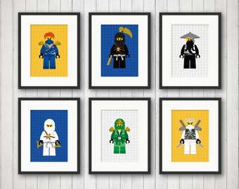 Ninjago Prints - Superhero Prints - Ninja Wall Decor - Boy's Room Decor - Playroom Wall Decor - Ninja Nursery - Superhero Decor - Kids Room