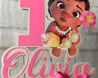 Moana cake topper, Baby Moana cake topper, Moana inspired party, Baby Moana birthday