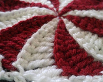 Peppermint candy Christmas throw