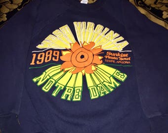 1989 WVU vs Notre Dame Fiesta Bowl Crewneck, XS