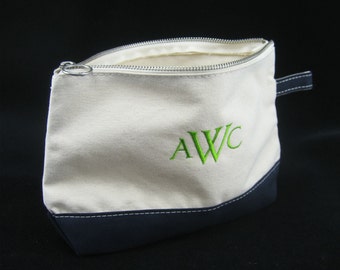 Monogram Makeup Bag - Personalized Makeup Bag - Monogram Clutch - Personalized Clutch - Cosmetic Bag - Embroidered Clutch