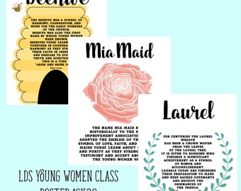 LDS Young Women class posters- 16x20