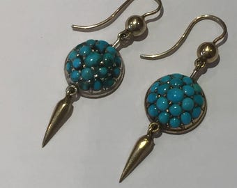 On Hold - A Pair of Persian Turquoise Antique earrings