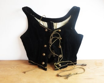 Antique Austrian Folk Costume Corset Folk Peasant Costume Corset Waist Corselet