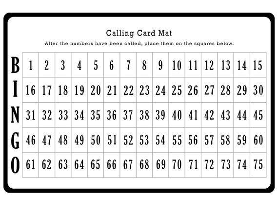 Playful printable bingo calling cards Miles Blog
