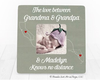 Long Distance Grandparent Gift, Christmas Gift for Grandparents, Gift for Grandma and Grandpa, Grandma and Grandpa Frame for Grandparents