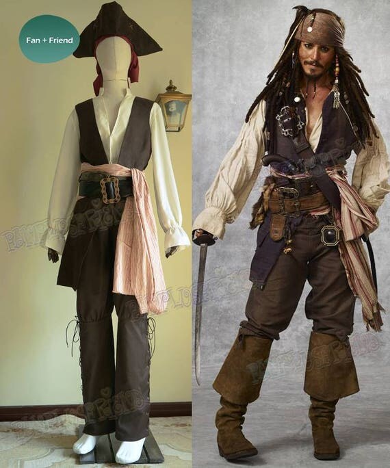 Pirates of the Caribbean Movie Cosplay Captain Jack Sparrow