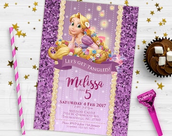 DIGITAL Rapunzel Invitation, Rapunzel Birthday Invitation, Rapunzel party, Rapunzel birthday, Rapunzel printables