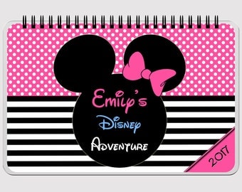 Disney Autograph Book - PINK - Minnie Mouse - FLIP BOOK - Journal- Notebook - Sketchbook - Diary - Scrapbook - 5.5" x 8.5"