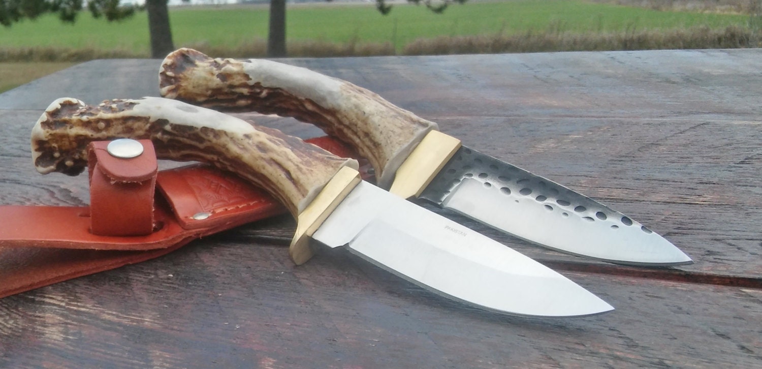Antler Handle Hunting Knife