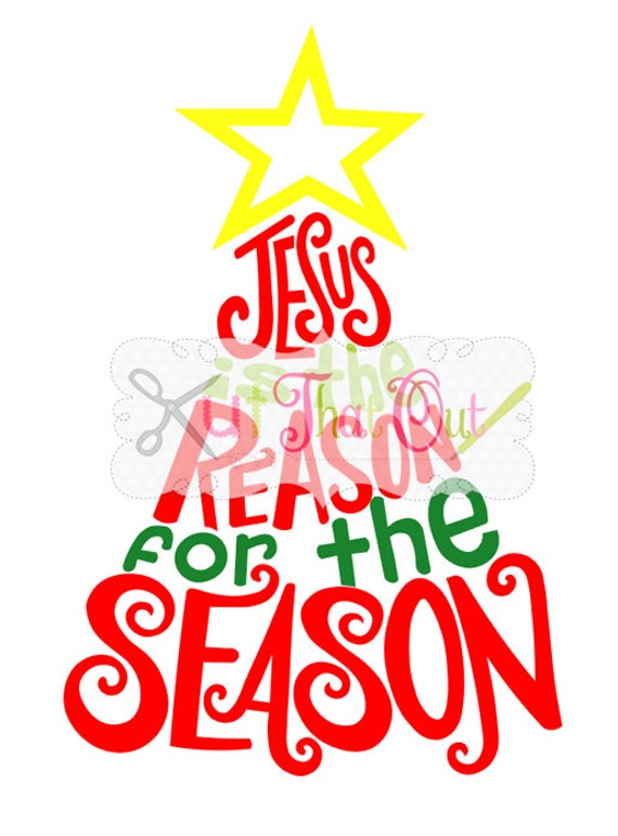 Download EXCLUSIVE Jesus Is The Reason For The Season Tree SVG and DXF