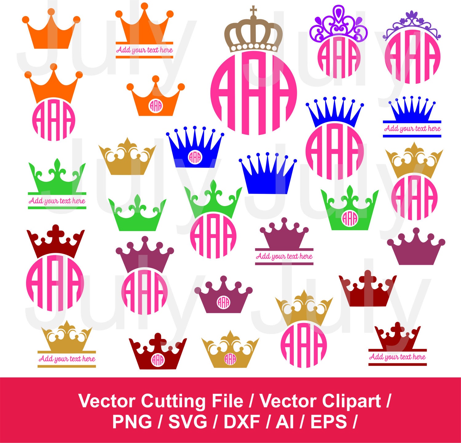 Download Princess Crown SVG Cut Files Crown Monogram svg dxf ai