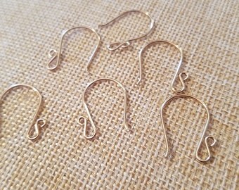 Gold filled ear wires handmade