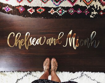Custom Name Signs - Acrylic Laser Cut Names - Hawaii Calligraphy