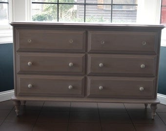 AVAILABLE: Lavender Low Dresser / Changing Table / Sideboard / Nursery / Lavender Dresser / Kids Dresser / Chalk Paint / Barrington IL