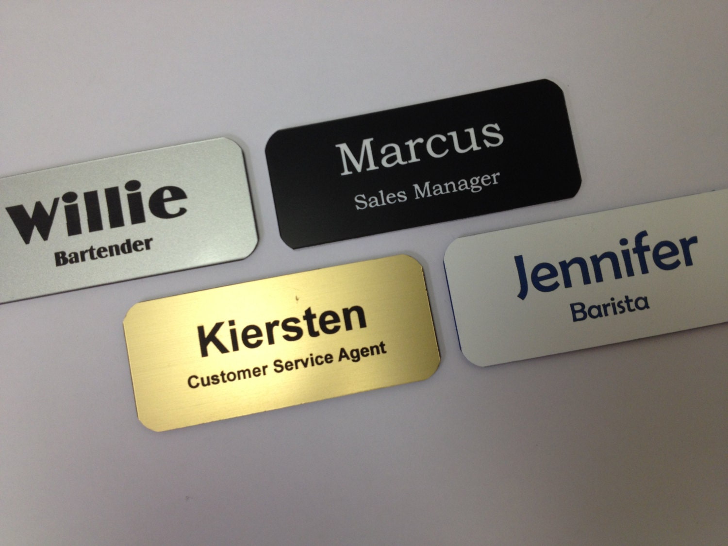 Name Badge Set of 12 1.5 x 3 Rotary Engraved