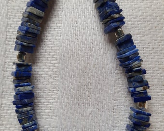 Deep blue Lapis with silver