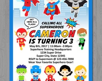 Superman Invitation, Superhero First Birthday Invitation, Superman Birthday Invitation, Super Hero Invitation, Superhero Birthday Invitation