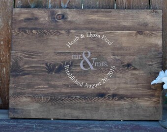 Wedding Guest Book Wedding Guestbook Wedding Sign In Board Custom Guest Book Wood