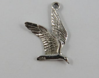 Soaring Bird Sterling Silver Charm or Pendant.