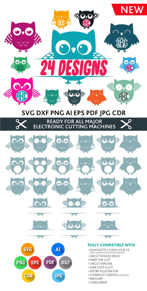 Download Owl SVG Owl Monogram Svg Owl Monogram Frames Cute by PremiumSVG