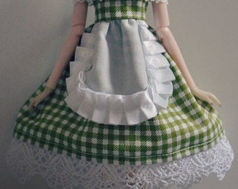 Green gingham dress Etsy