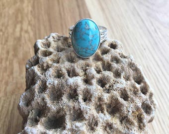 Turquoise Ring Medium Ring Adjustable Ring Turquoise Jewellery Statement Ring Gift For Her Womens Ring Womens Jewellery Handmade SPR19