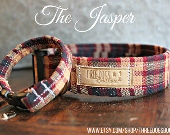 Dog Collar with optional bff bracelet "The Jasper "FREE SHIPPING|please leave EXACT tight wrist measurement for bracelet|