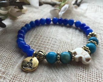 Buddha Bracelet - Yoga Bracelet - Buddha - Meditation Bracelet - Gemstone Bracelet - Beaded Bracelet - Mala Bracelet - Yoga Jewelry - Boho