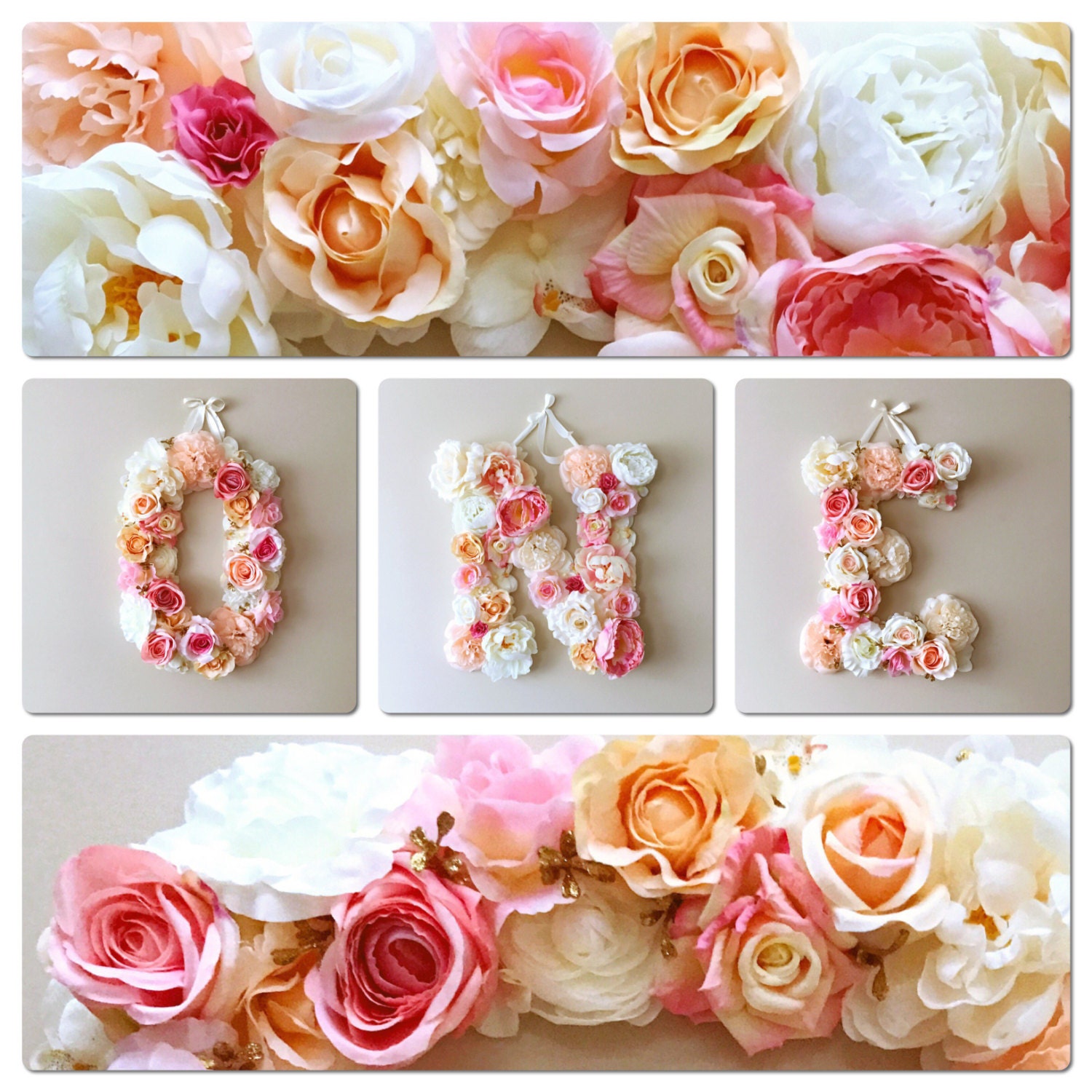 Flower Letters, Flower numbers, First birthday, 1sr birthday prop, Baby shower, Photography Prop, Floral numbers, Floral letters