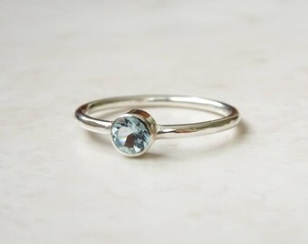 aquamarine ring silver aquamarine ring sterling silver ring