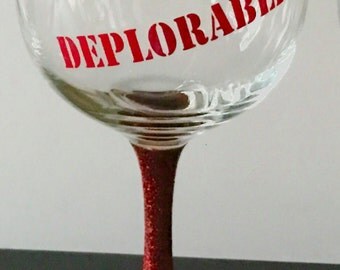 Adorable Deplorable Wine Glass