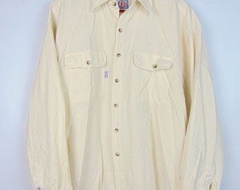 Long Sleeve Cream Organic cotton shirt with Embroidered belt