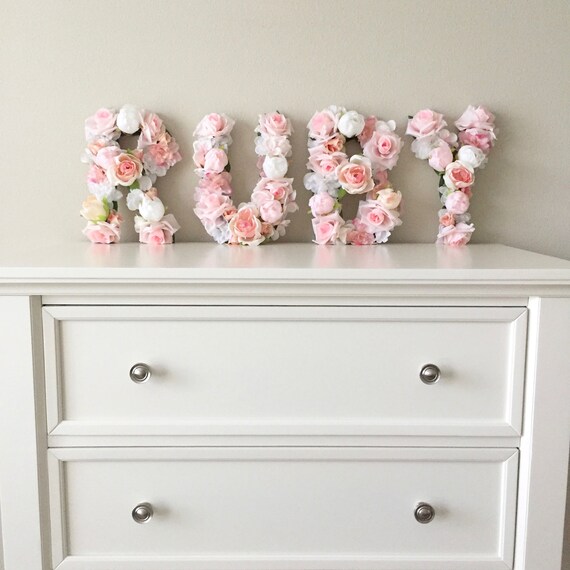 Custom Floral Letter Floral Name Floral Baby Name Name