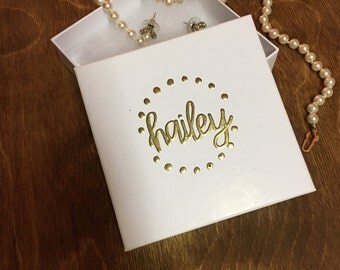 Personalized Gift Box | Personalized Jewelry Box | Bridesmaid Jewelry Box | Bridesmaid Proposal | Custom Gift Box | Bridesmaid Gift