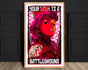 Women's March On Washington Poster. Print. Pussyhat. Human Rights. Women's movement. Woman. Feminist. wall print. wall decor. wall art. Gift