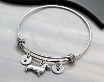 Dachshund Gift - Dachshund Bracelet - Personalized - I Love My Dachshund - Weiner Dog Bracelet - Dachshund Jewelry