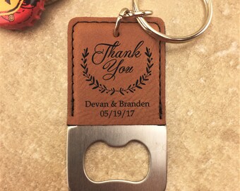 Personalized Bottle Opener Keychain - Wedding Favor - Customized - Wedding Gift - Bottle Opener - Keychain - Favor - Engraved Bottle Opener