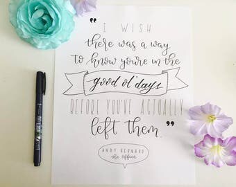 Quote poster from "The Office"