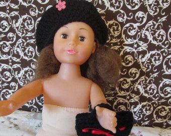 American Girl Doll Beret Hat w/ Purse