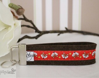 Key chain lanyard felt Fox Red